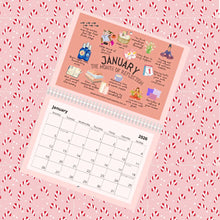 Load image into Gallery viewer, 2026 Hopes & Dreams Calendar – Magical A4 Wall Planner with Self-Care Prompts & Full Moon Dates
