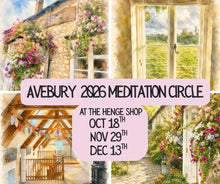 Load image into Gallery viewer, Meditation circle in Avebury dates for October, November and December
