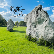 Load image into Gallery viewer, A stone circle on a grassy field with the text 'Meditation Circle' overlaid on the image
