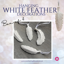 Load image into Gallery viewer, White Ceramic Feather Decorations
