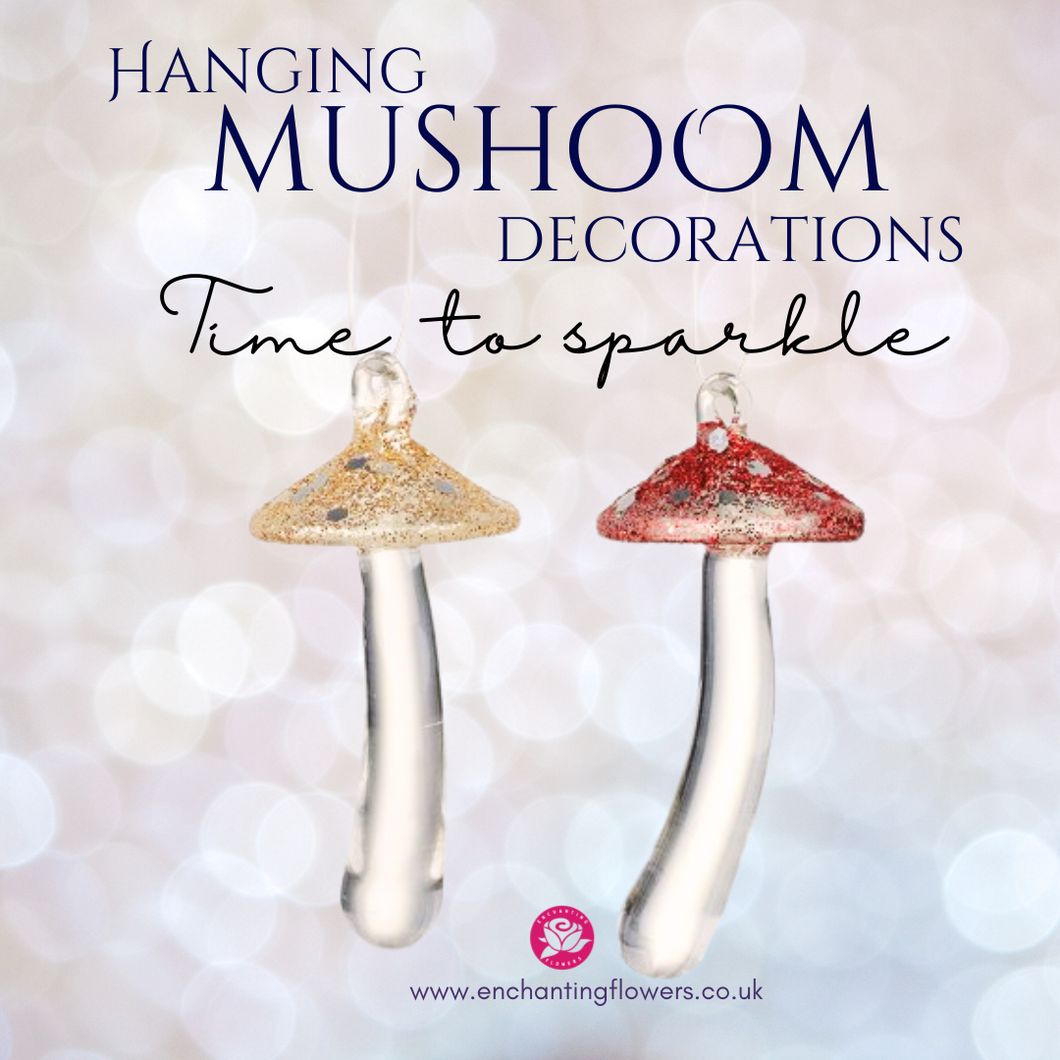 Sparkly Mushroom Decorations